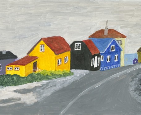 GRENEVIC, ICELAND #2, acrylic on gesso board, 11