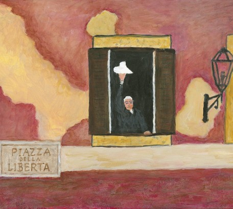 PIAZZA DELLA LIBERTA , acrylic on gesso board , 11