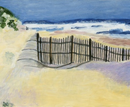 THE OUTER BANKS, acrylic on gesso board, 12